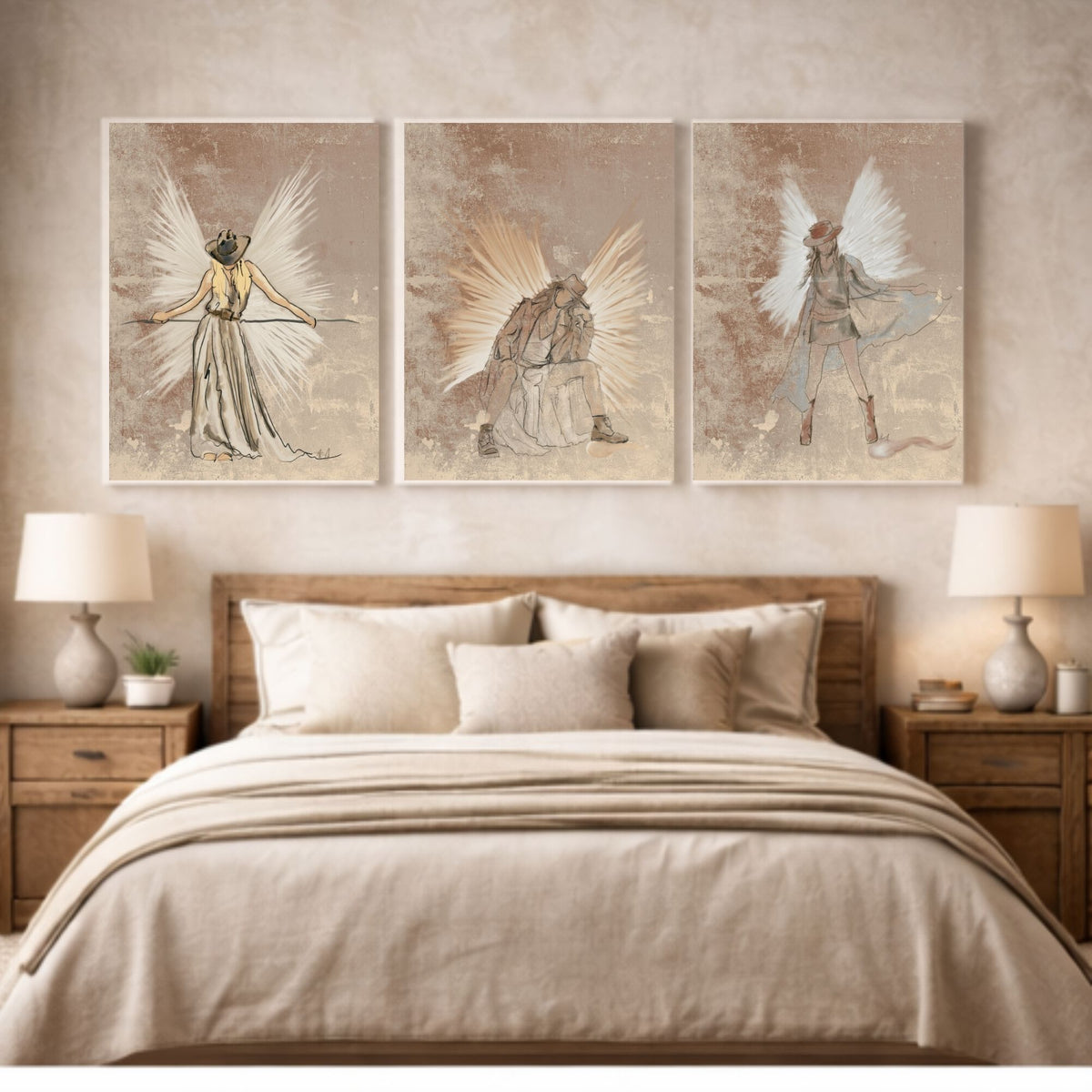Grace Row Art - Angel Trio Set - Go West