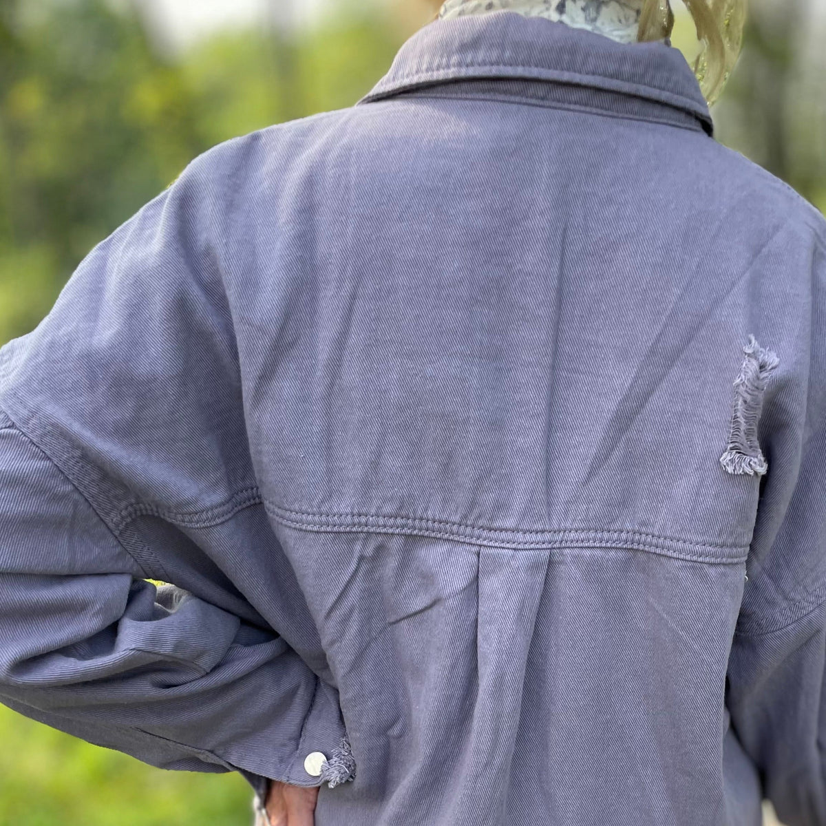 Denver Distressed Lavender Work-shirt.