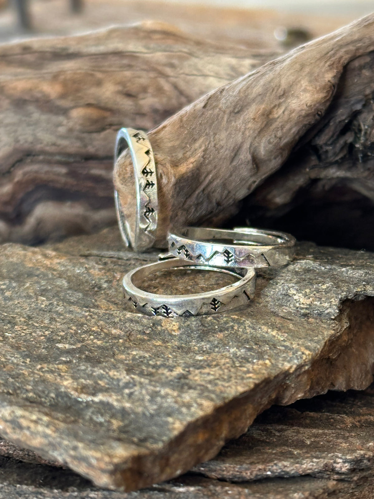 Mountain Range  - Silver Ring