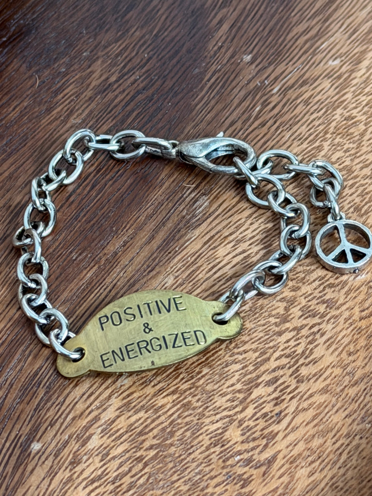 Grace & Grit Affirmation Bracelet – Hand-Stamped Brass Tag