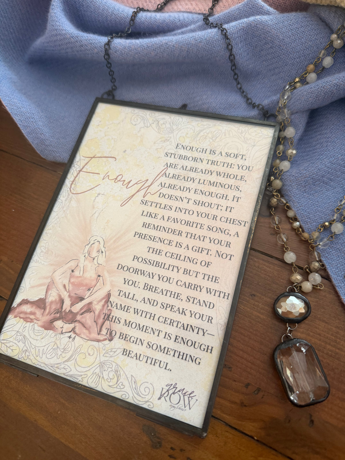 Enough – Inspirational Angel Art Print  Grace Row Collection