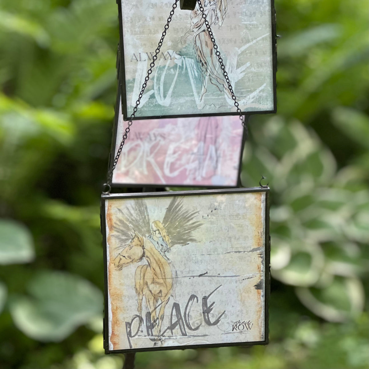 Grace Row - Hanging Inspirational Messages - Square