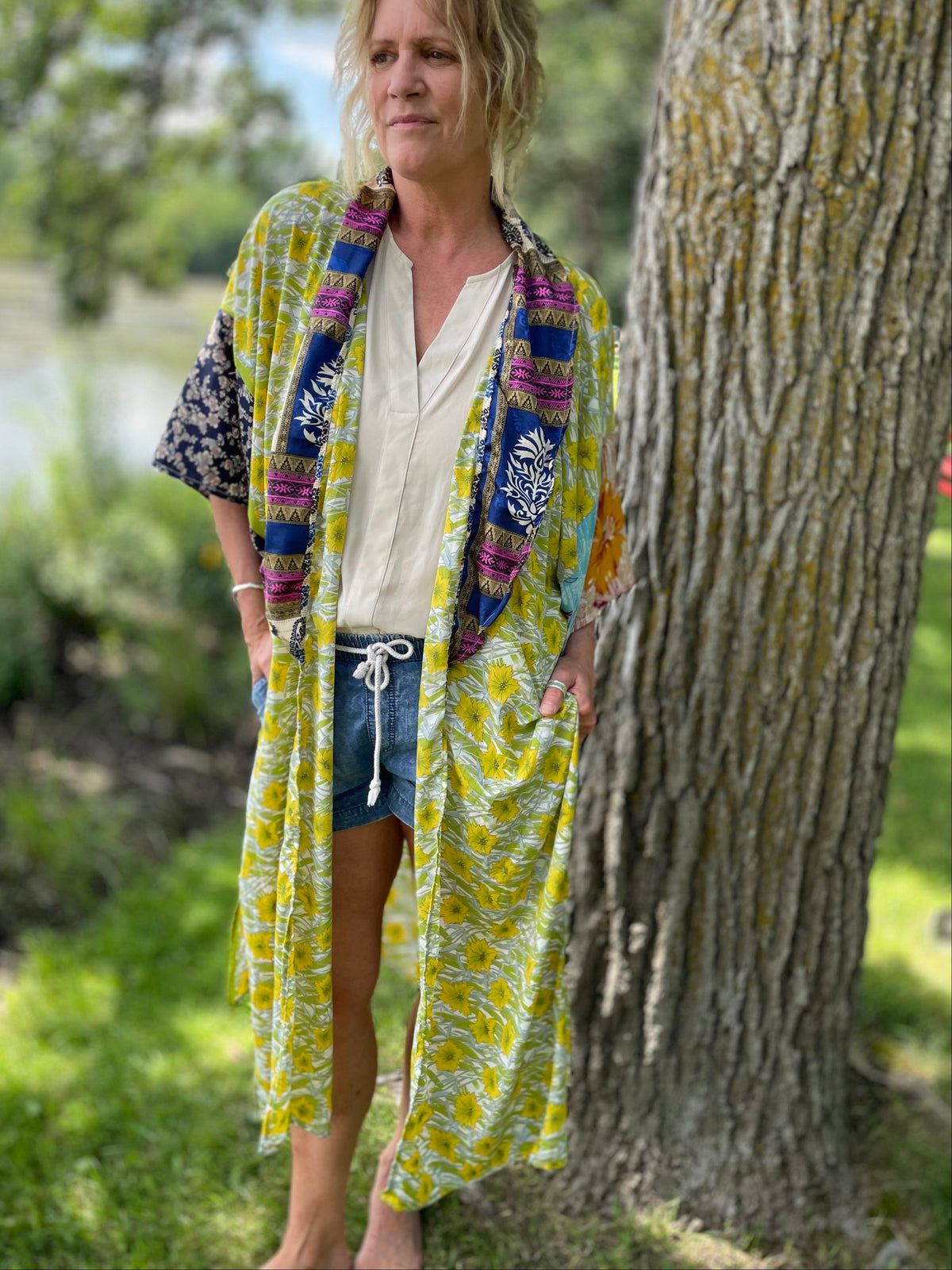 The Wanderlust Recycled Silk Duster — One of a Kind