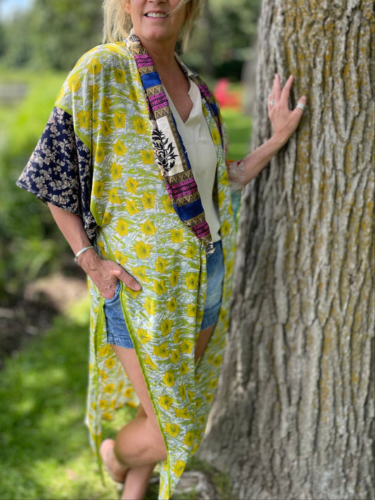 The Wanderlust Recycled Silk Duster — One of a Kind