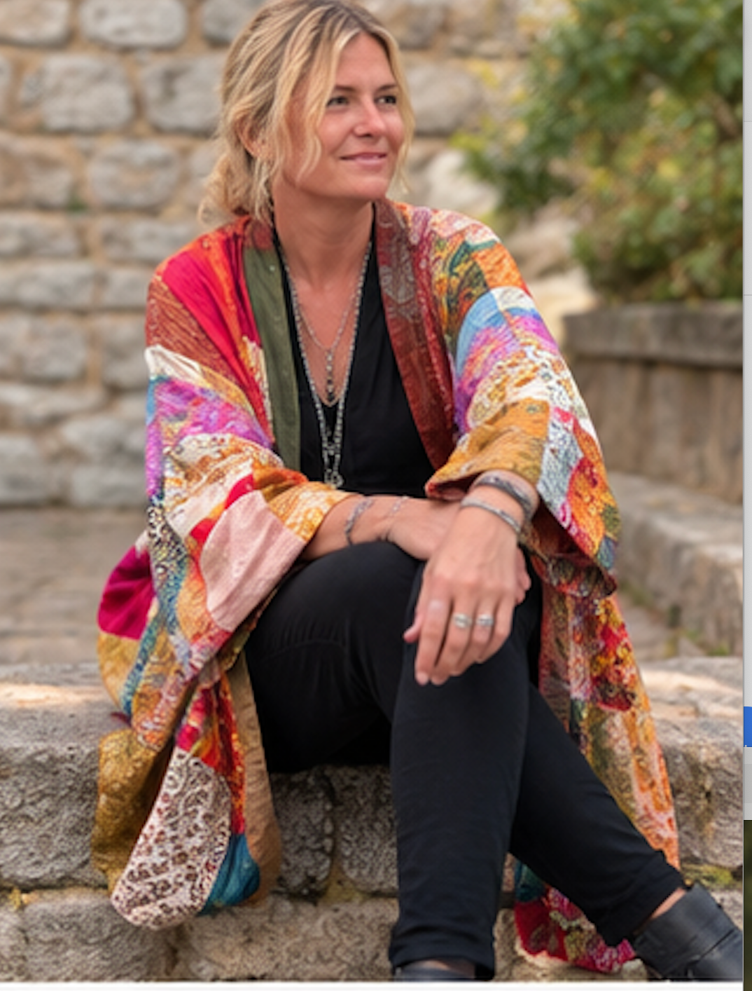 Vivian Patchwork Silk Kimono